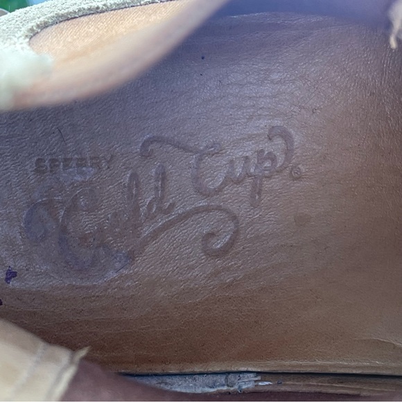 Sperry Gold Cup Boots Mens Size 10.5 Tan Brown Suede Crepe Soles Chukka Slip On - Picture 10 of 13